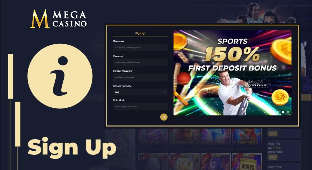 MEGA Casino sign-up